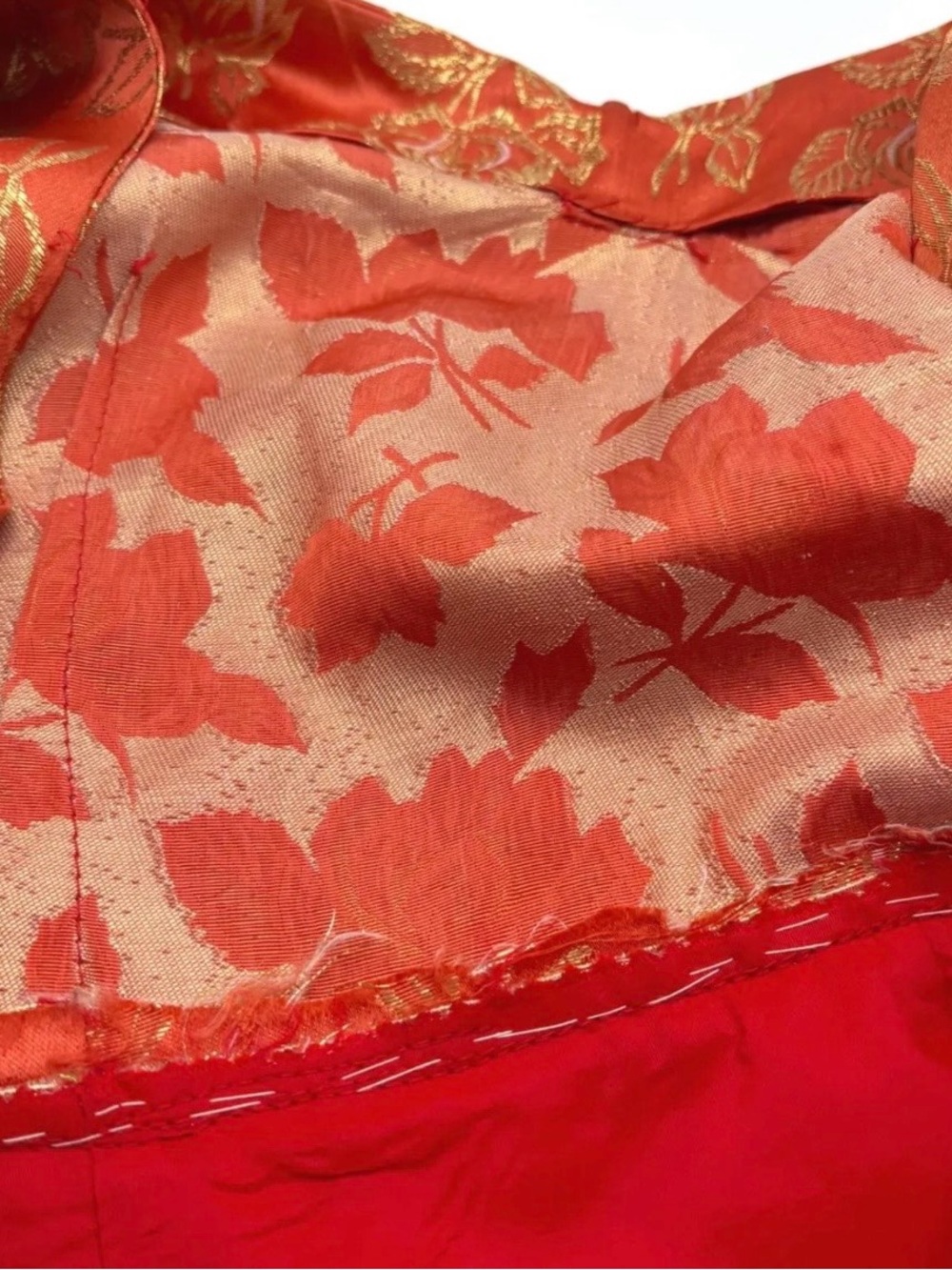 Vintage 60s Brocade Metallic Midi Column Sleeveless Floral Cocktail Dress - Picture 8 of 9